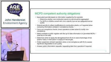 Implementation of the Medium Combustion Plant Directive and Specified Generator regulations, the monitoring requirements and how they will be regulated