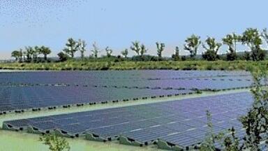 First Large-Scale Floating Solar Power Generation System