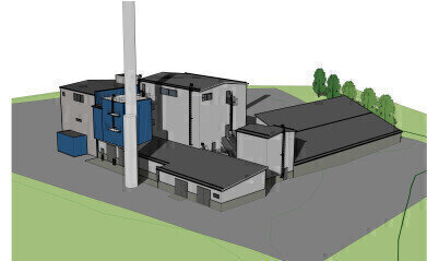 Biomass-Fired Heating Plant for District Heat Production