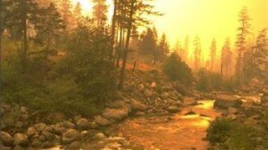 California wildfire reducing air quality in Nevada