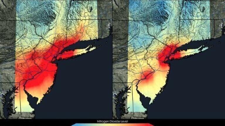 Nasa data reveals lowering urban US air pollution