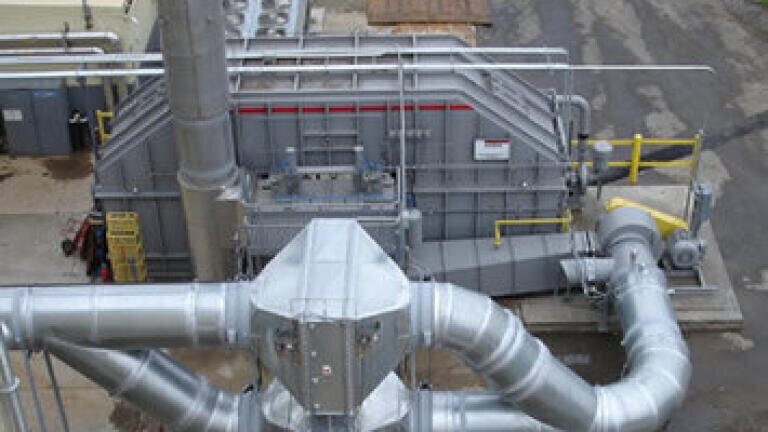 Regenerative Thermal Oxidizer (RTO) destroys Hazardous Air Pollutants
