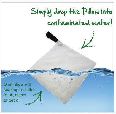Eco-Friendly Polymer Pillow Cleans Up Contaminants in Minutes
