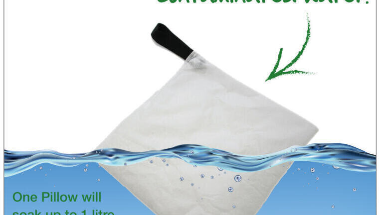Eco-Friendly Polymer Pillow Cleans Up Contaminants in Minutes