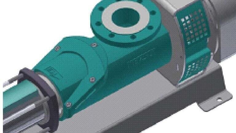 The rotating unit can be removed toward the side or upward and re-inserted in a straightforward manner via the new inspection opening. The time required for replacing parts is reduced by more than half.