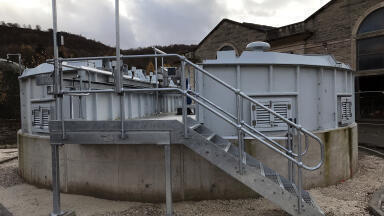 Bespoke Sludge Thickener Blends into Background and Controls Odour