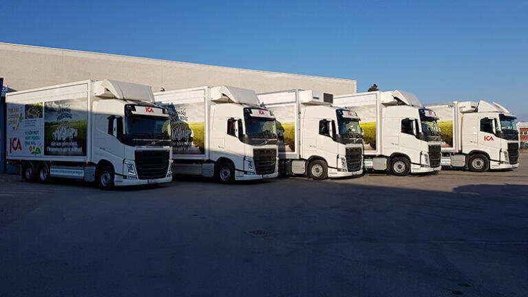 Cooperation between Volvo Trucks and Sweden's leading grocery retailer to reduce the environmental impact of goods transport