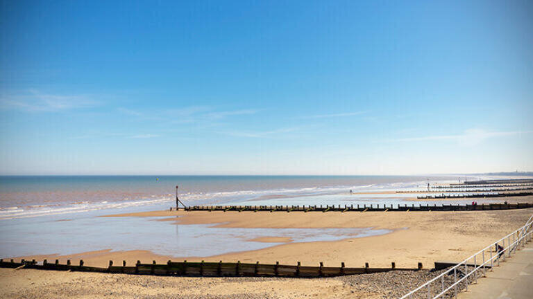 Hornsea beach on the East Yorkshire coast
