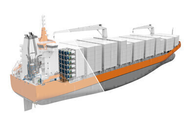 Carbon capture and storage-ready scrubber systems for marine industry