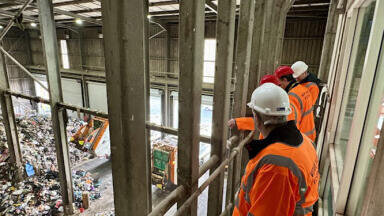 Cabinet members visit energy from waste plant to learn about rubbish processing