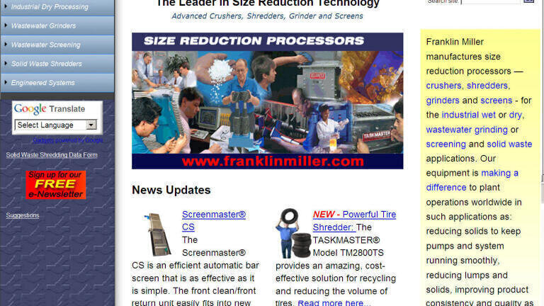 New Web Site for Wastewater Treatment Systems